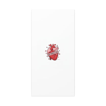 Love Yourself First Canvas, Hearts-with-a-Twist, Anti-Valentine Art