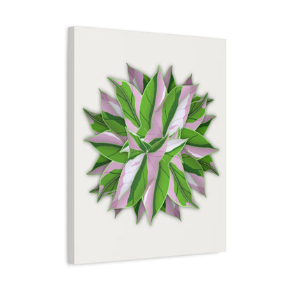 Syngonium Tricolor Pattern Canvas Print – Botanical Wall Art