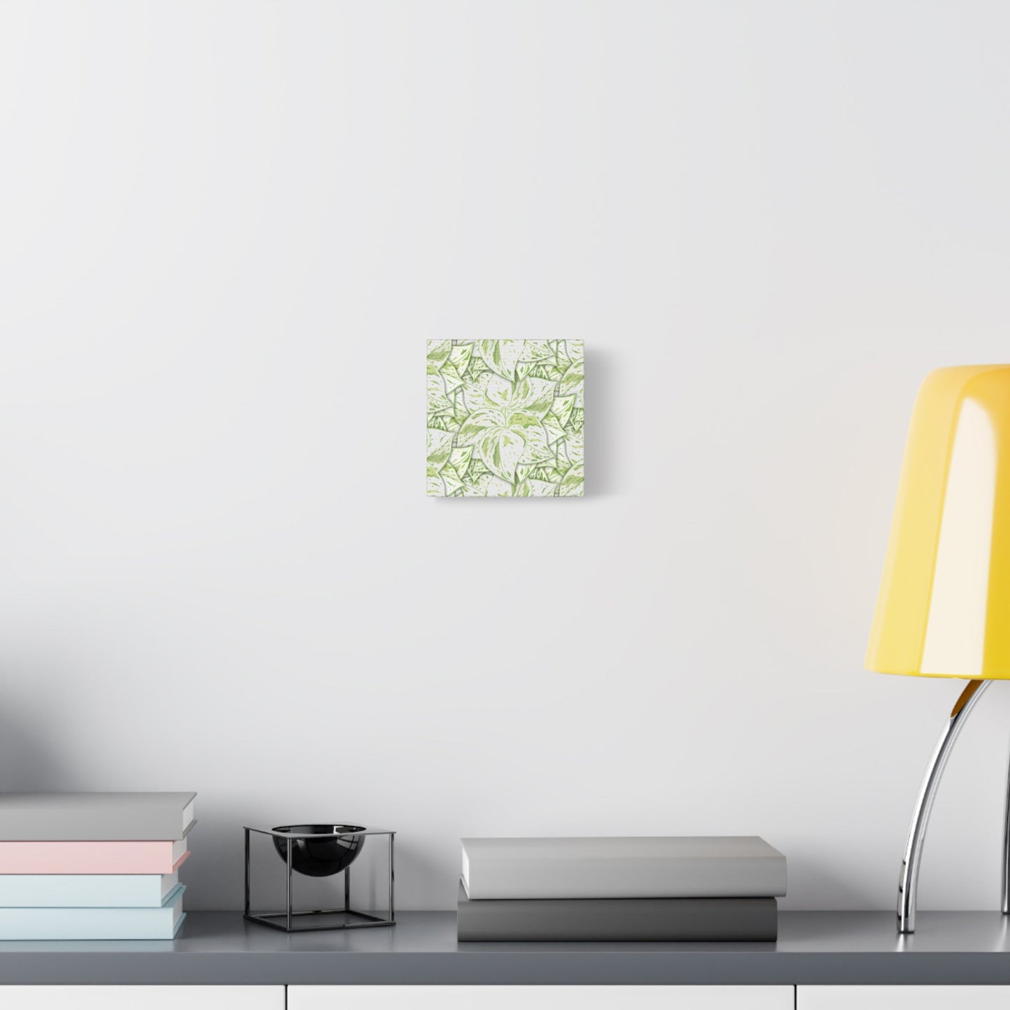 Snow Queen Pothos Pattern Canvas Print – Botanical Wall Art