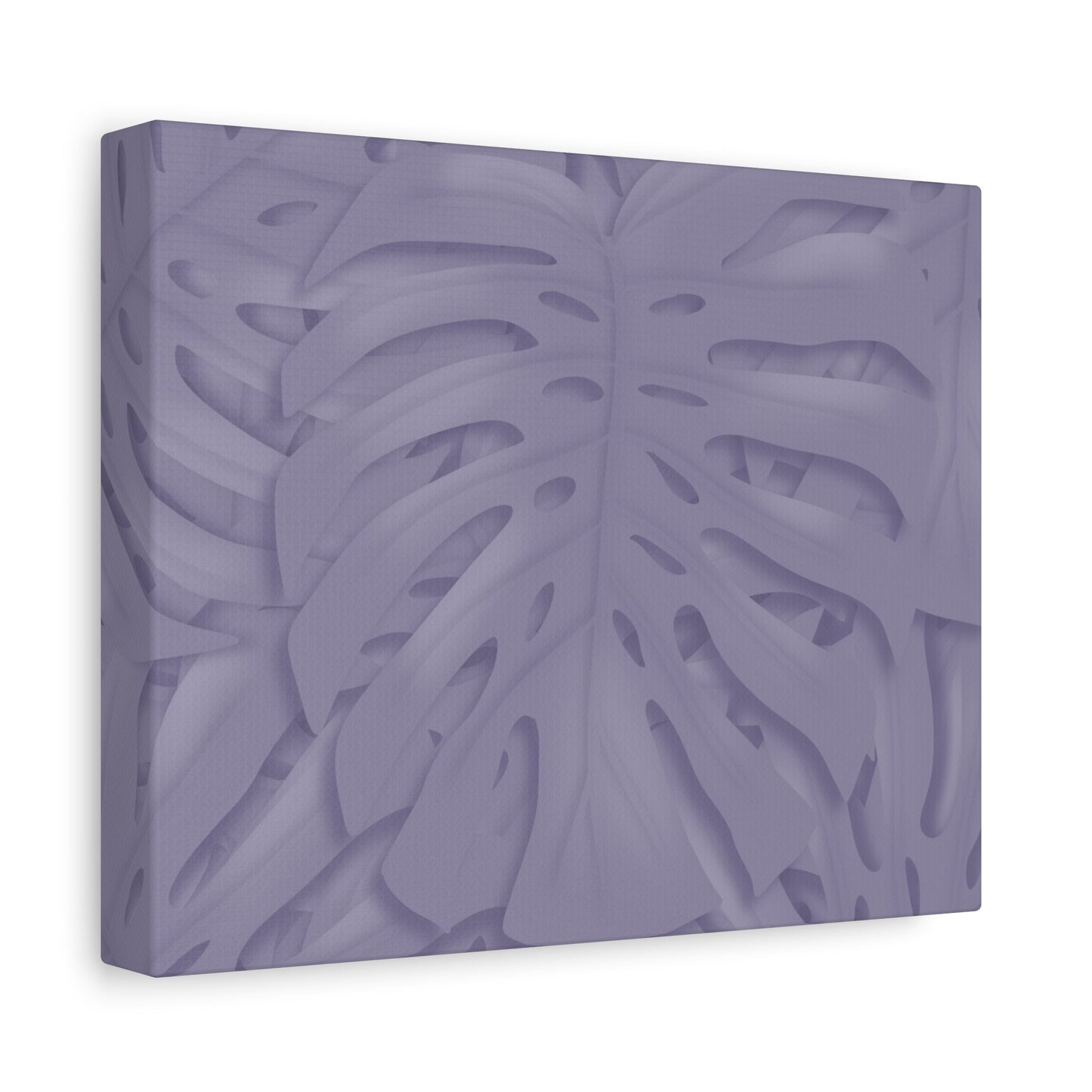 Violet Monstera Canvas Print – Botanical Wall Art