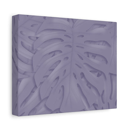 Violet Monstera Canvas Print – Botanical Wall Art