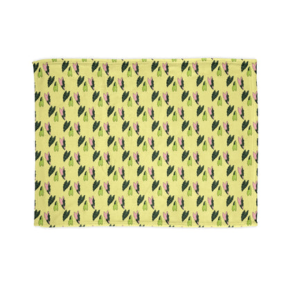 Alocasia Pattern Cozy Fleece Throw Blanket