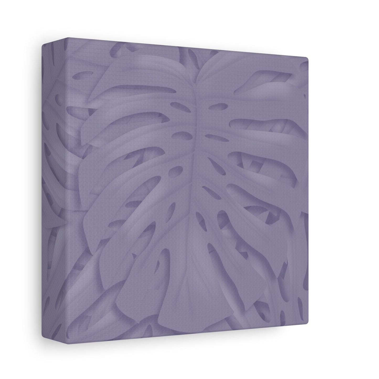 Violet Monstera Canvas Print – Botanical Wall Art