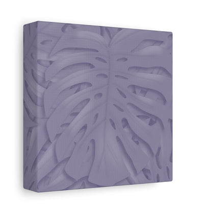 Violet Monstera Canvas Print – Botanical Wall Art