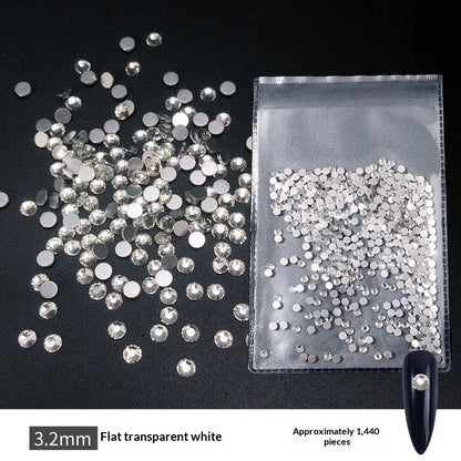 Transparent Flat-bottomed Small Round Rhinestones For Dazzling Nail Art