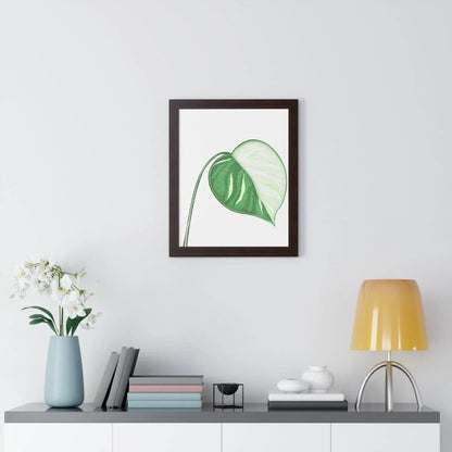 Monstera Albo Illustrated Framed Print – Botanical Wall Art