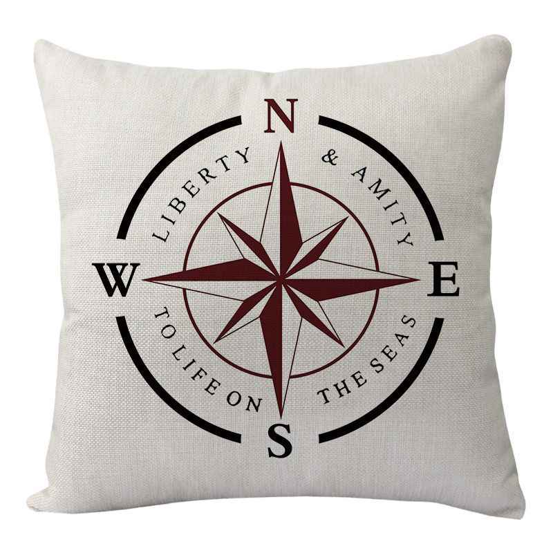 New Lighthouse Anchor Digital Printing Linen Pillowcase