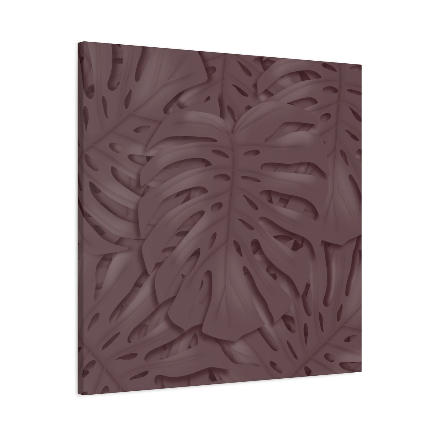Merlot Monstera Canvas Print – Botanical Wall Art