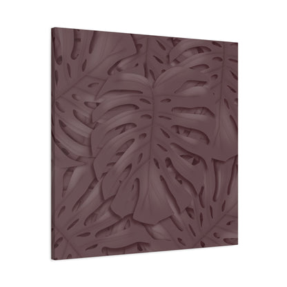 Merlot Monstera Canvas Print – Botanical Wall Art