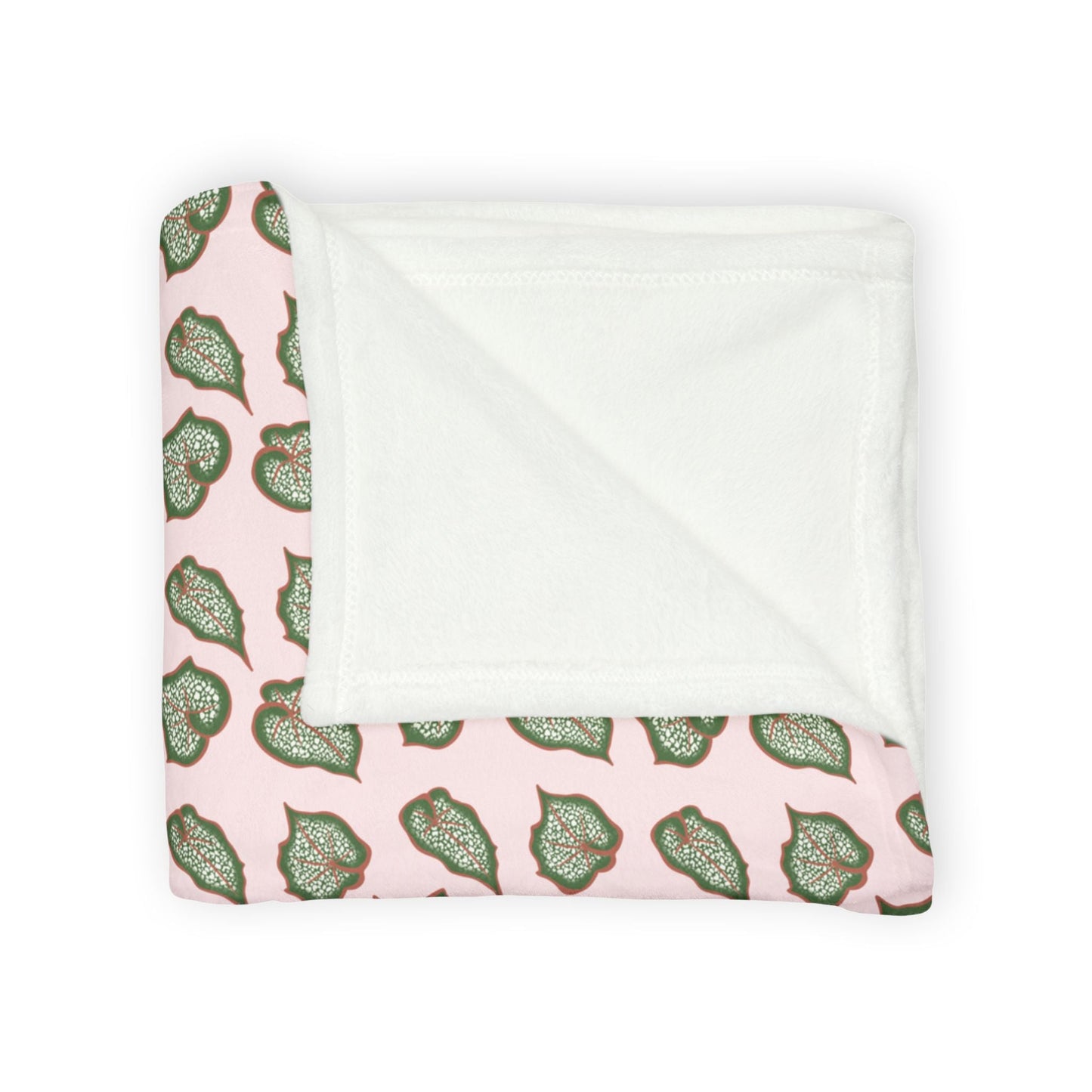 Begonia Pattern Cozy Fleece Throw Blanket