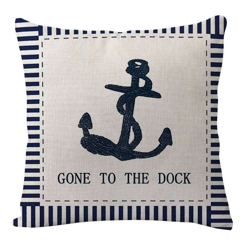 New Lighthouse Anchor Digital Printing Linen Pillowcase
