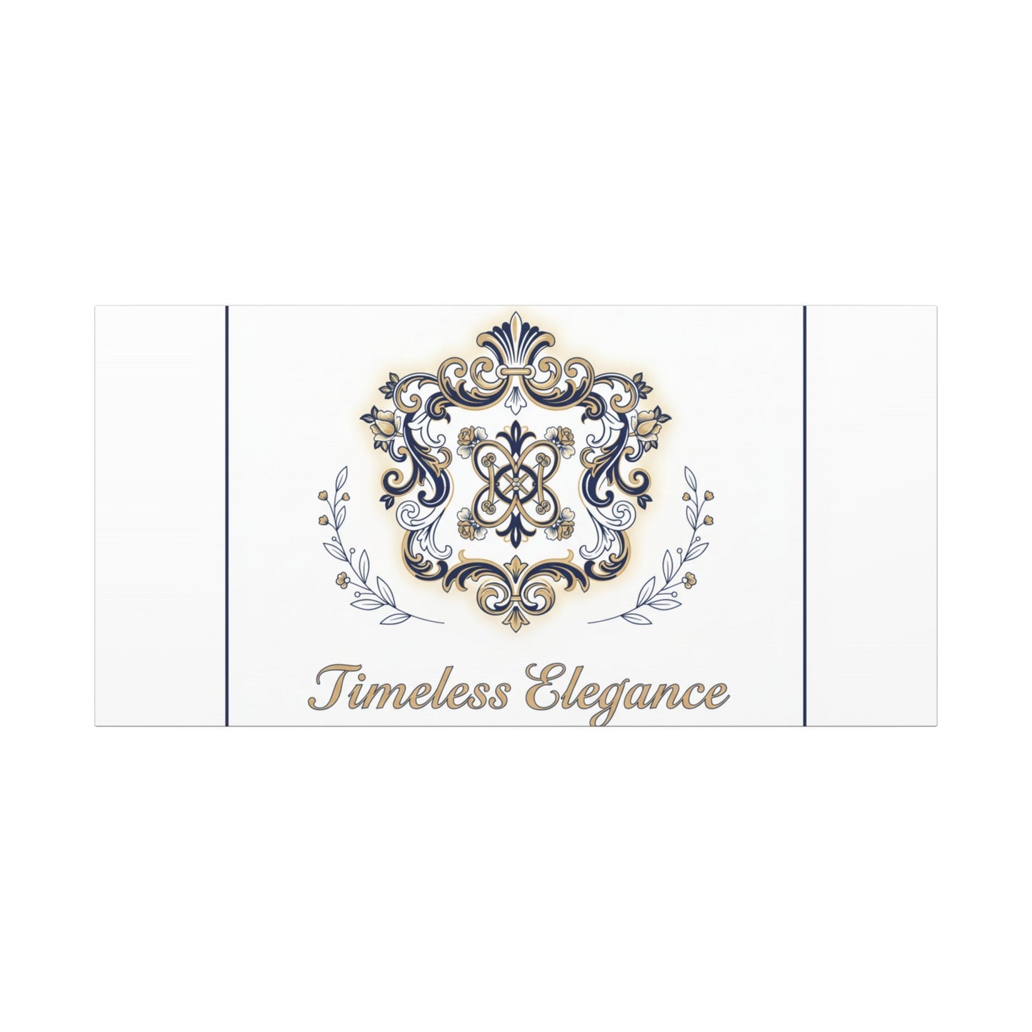 Ornate Brooch Emblem Canvas | Vintage Formalwear Accents, Baroque Print