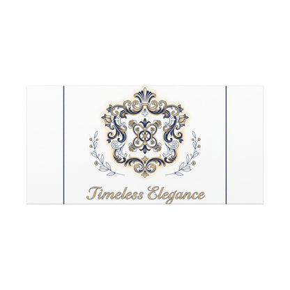 Ornate Brooch Emblem Canvas | Vintage Formalwear Accents, Baroque Print