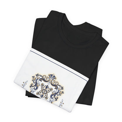 Ornate Brooch Emblem Tee | baroque print tee, vintage emblem shirt