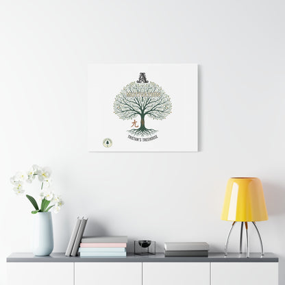 Handwritten Doodle Tree Canvas | Matte Stretched Wall Art