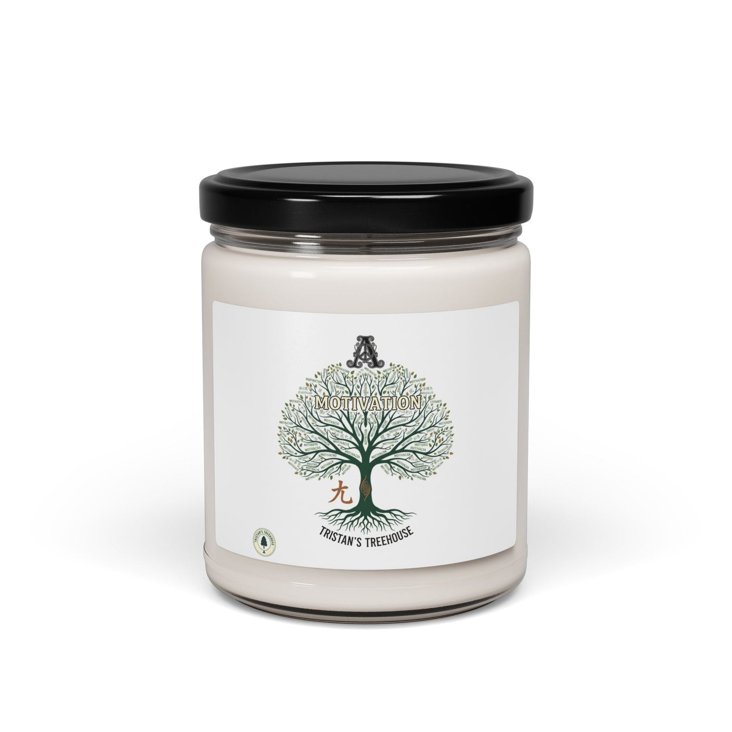 Handwritten Doodle Tree Candle, Soy Jar Candle | Sketch Aesthetic