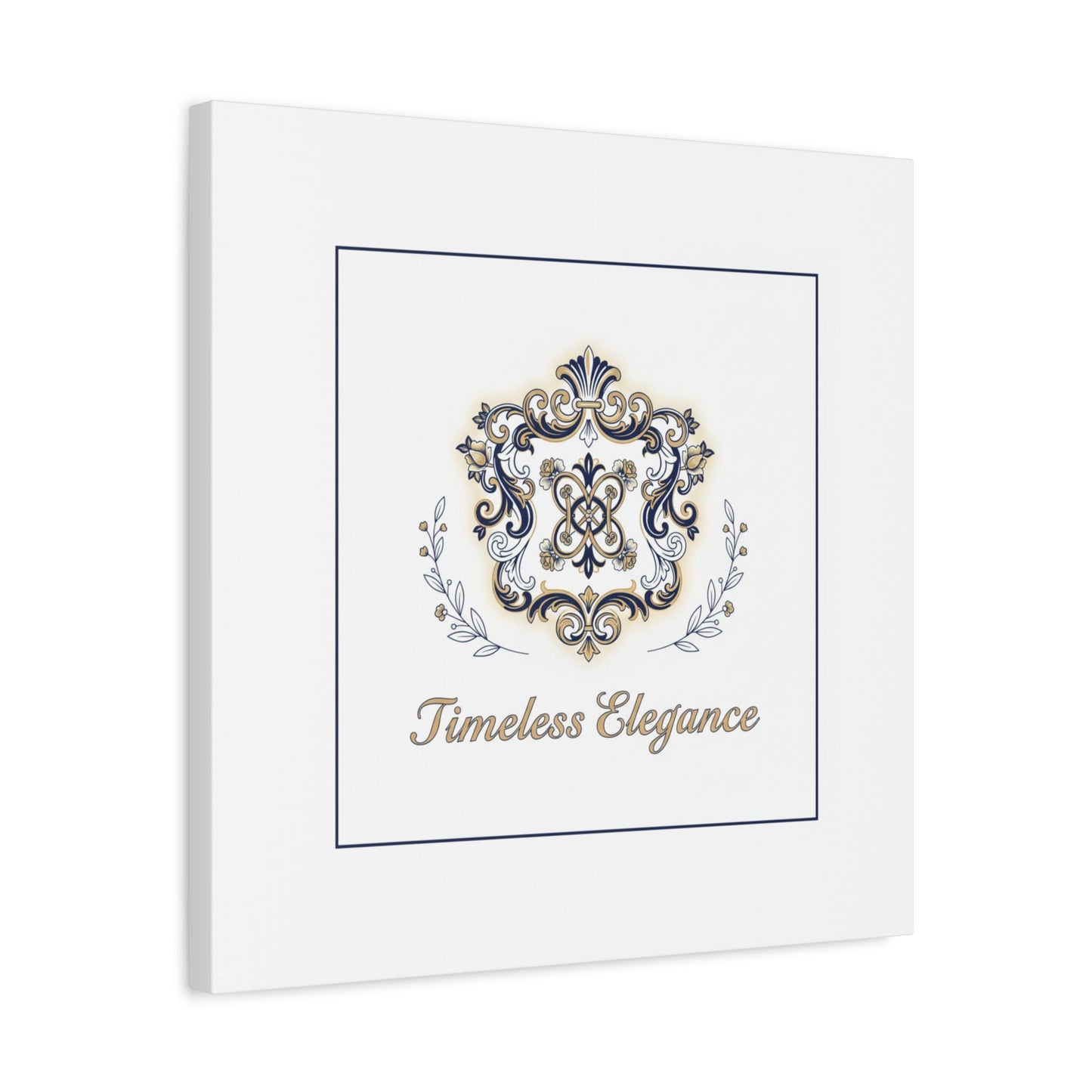 Ornate Brooch Emblem Canvas | Vintage Formalwear Accents, Baroque Print