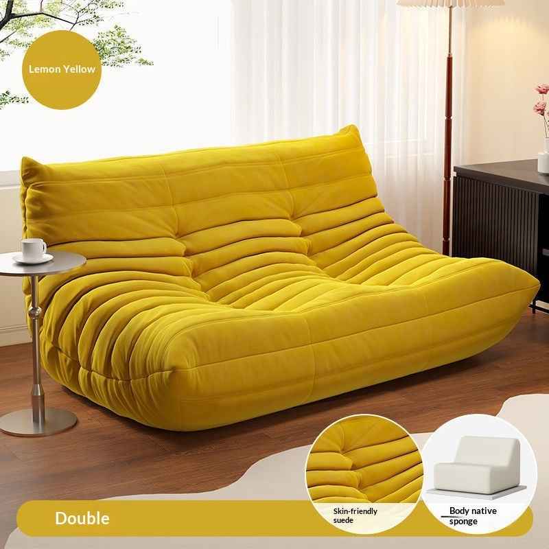 Tatami Single-seat Living Room Sofa Chair With Cat-proof Stain-resistant Leather