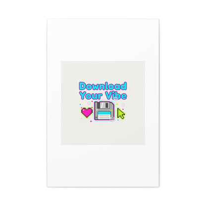 Download Your Vibe Canvas | Y2K Retro Tech, Pixel Floppy Disk Poster