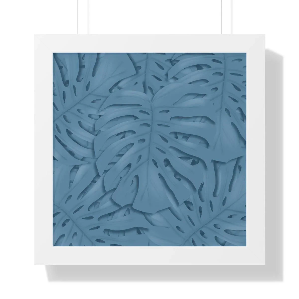 Cerulean Monstera Framed Print – Botanical Wall Art