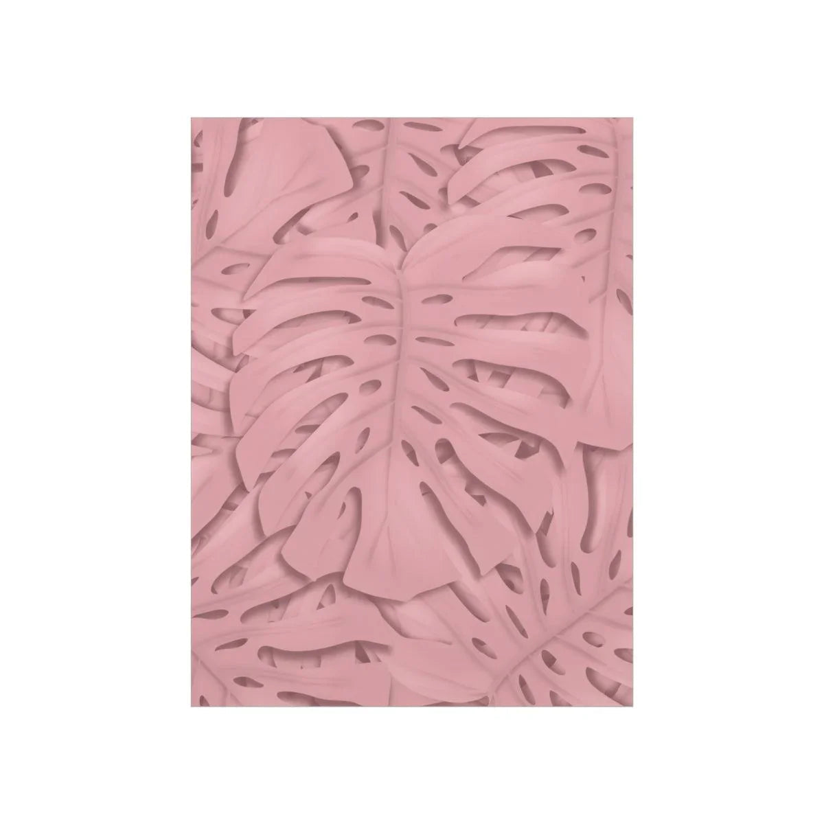 Soft Pink Monstera Botanical Print – Unframed Wall Art