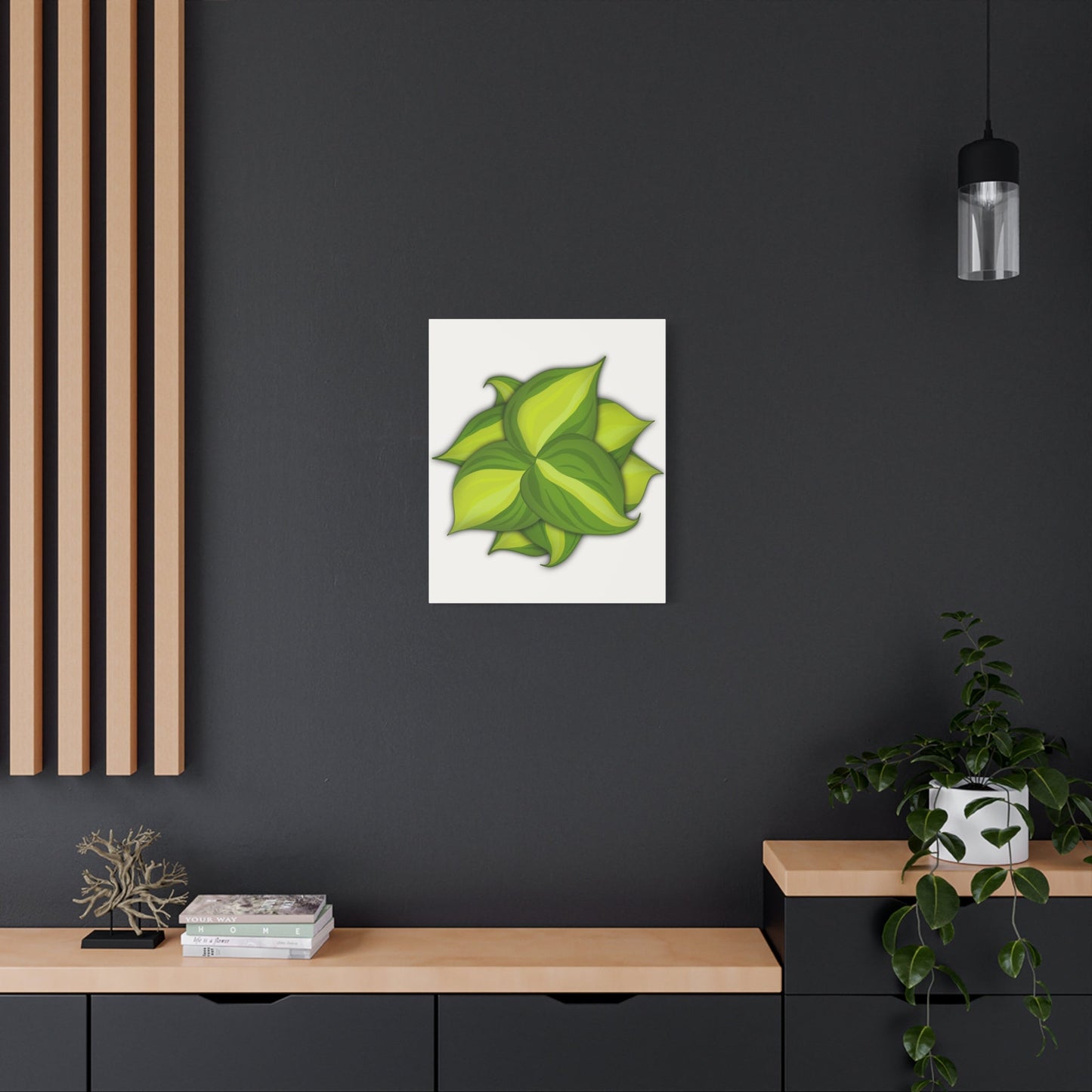 Philodendron Brasil Canvas Print – Botanical Wall Art