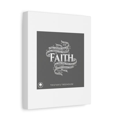 handwritten faith ribbon Canvas | sketch aesthetic, doodle design