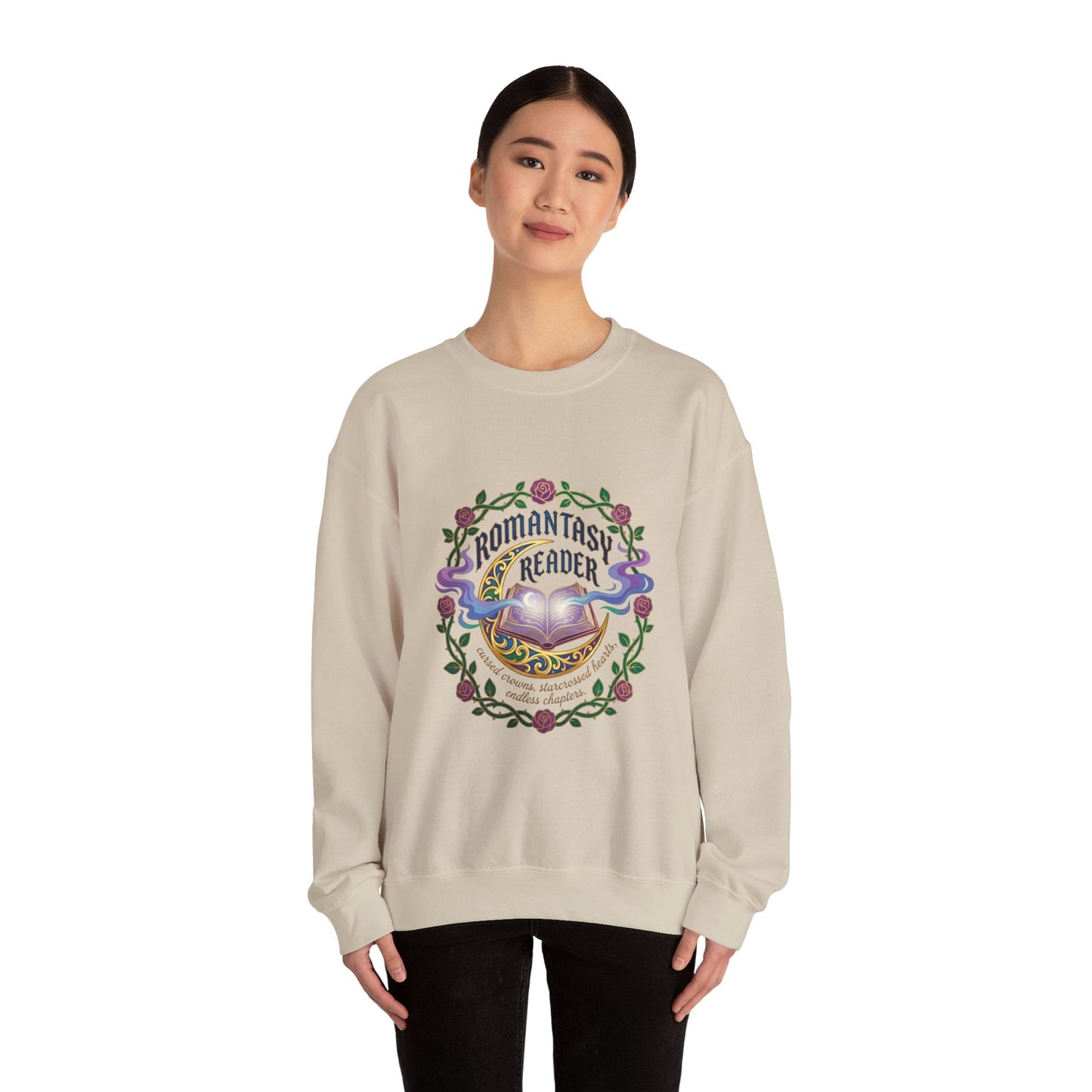 Romantasy Reader Crewneck Sweatshirt | romantasy, book lover