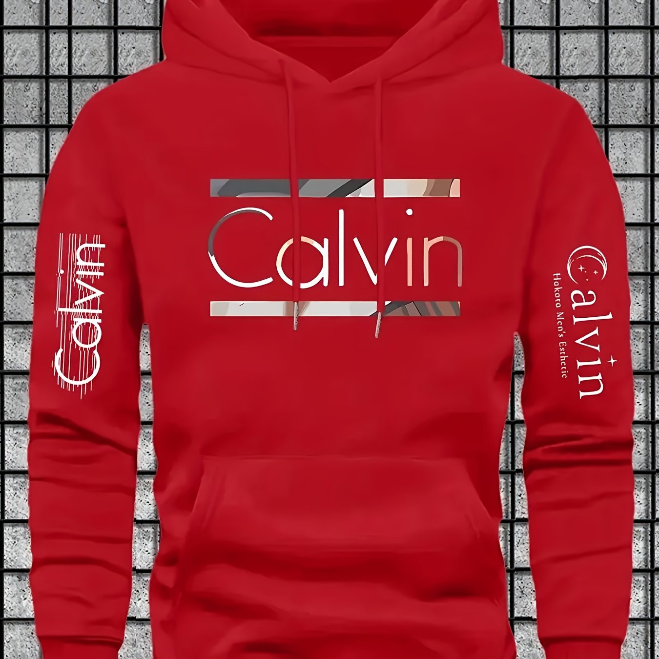 Mens Casual Versatile Hoodie Gal Letter Print