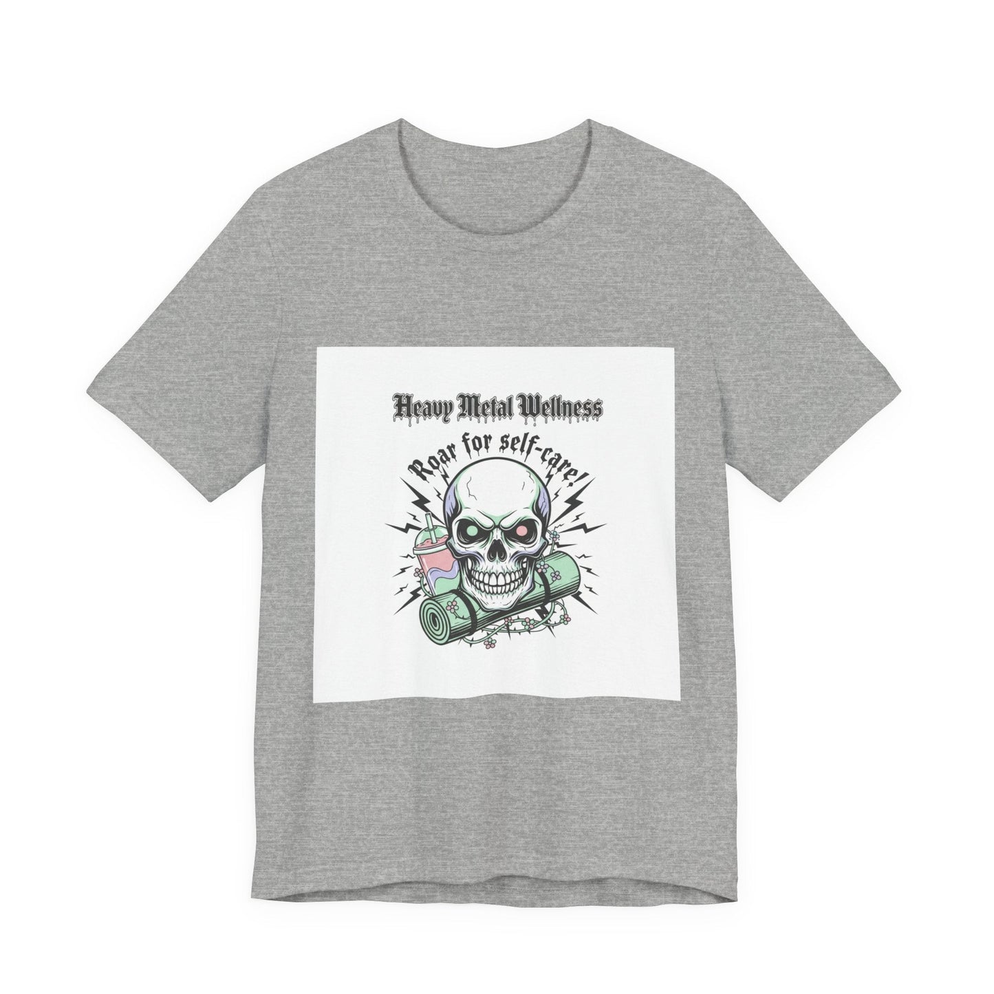 Heavy Metal Wellness Skull Tee | metal font shirt, gothic wellness quote