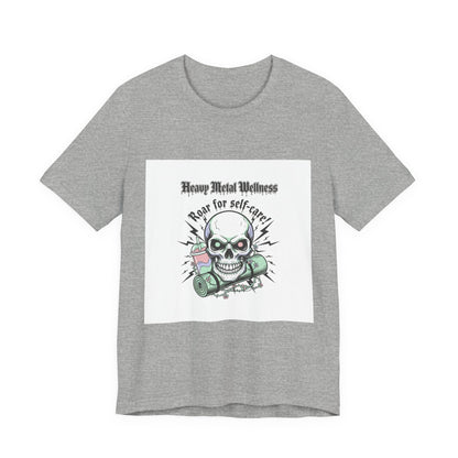 Heavy Metal Wellness Skull Tee | metal font shirt, gothic wellness quote