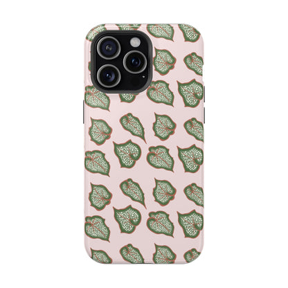 Begonia Pattern Phone Case – Dual Layer Protective Cover