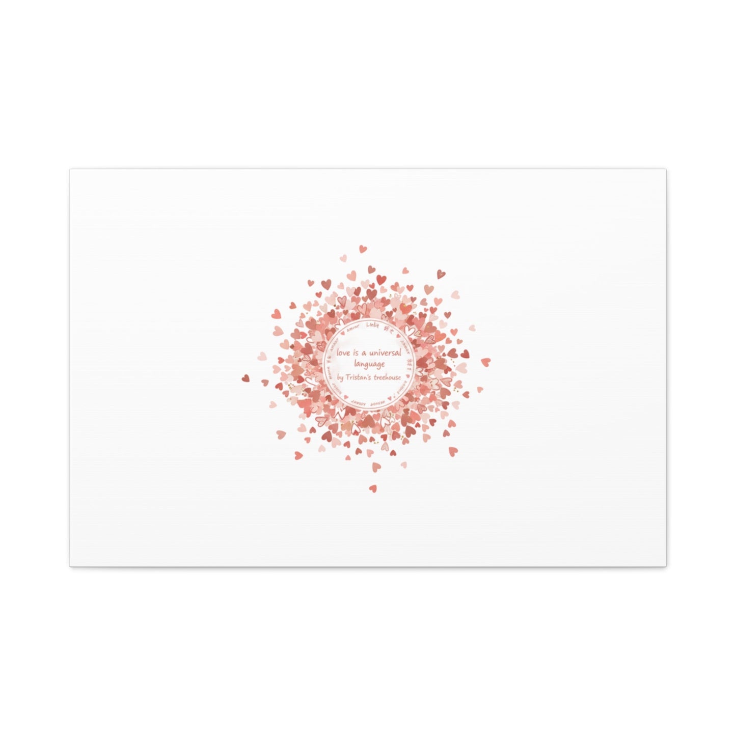 Tiny Heart Confetti Canvas | Matte Stretched Wall Art