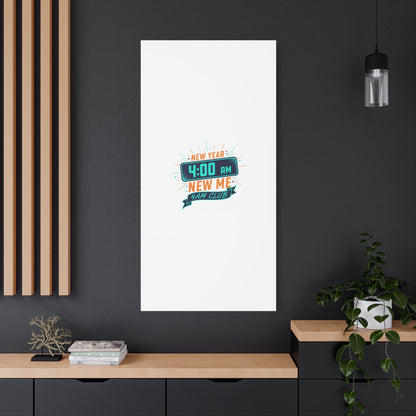4AM Club New Year Graphic Canvas | Holiday Party Novelty, Festive New Year Decor