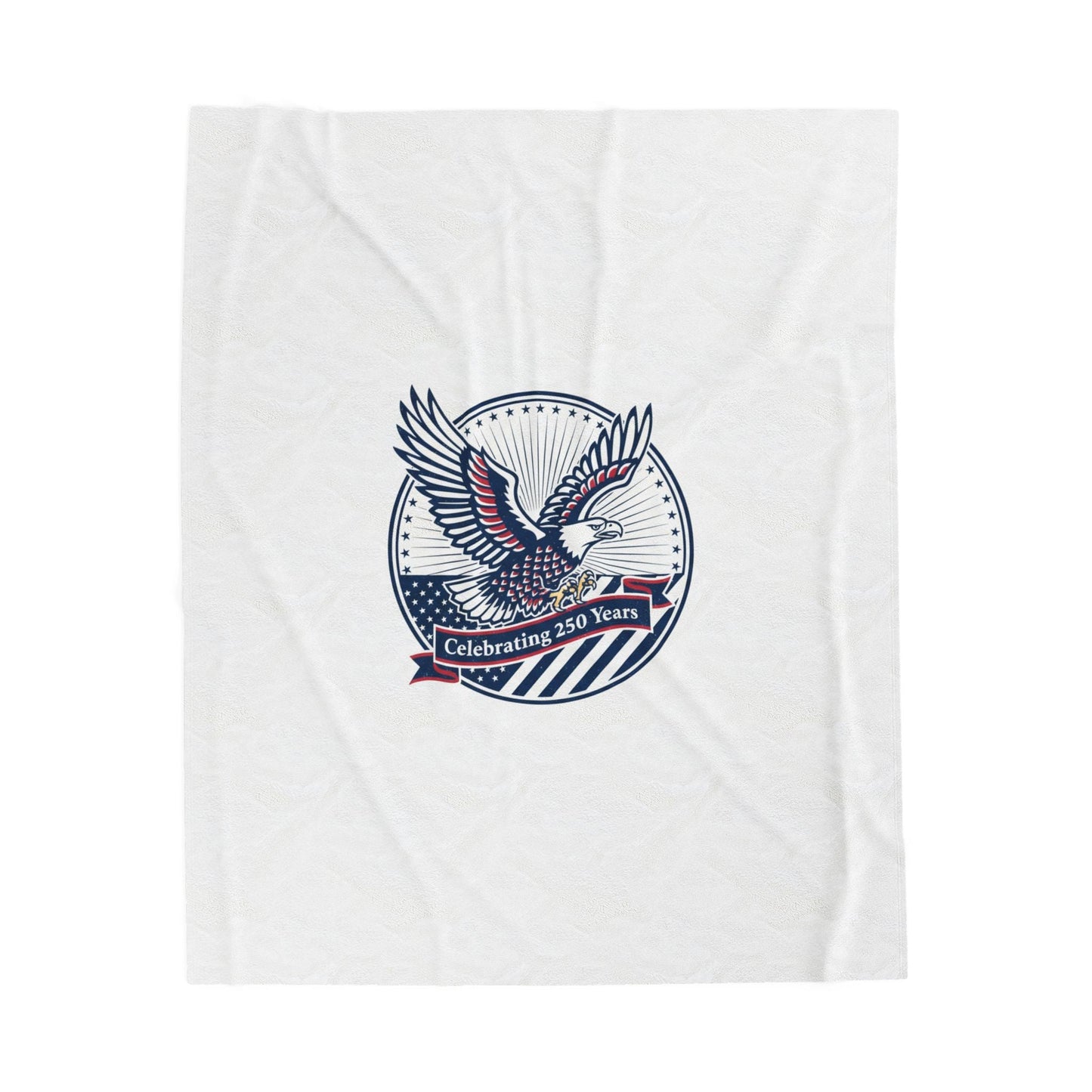 Semiquincentennial Eagle Emblem Velveteen Plush Blanket | 1776–2026 Patriotic Memorial