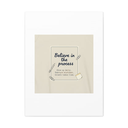 Believe in the Process Canvas | analogue note to self, handwritten reminder décor
