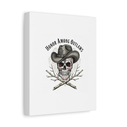 Honor Among Outlaws Canvas | Western Skull Art, Gothic Americana Desert Noir