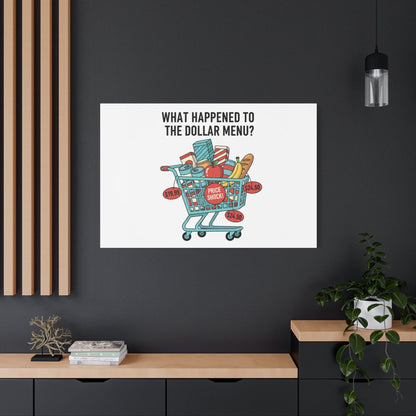 What Happened to the Dollar Menu? Canvas | Grocery Prices Meme, Price Shock Wall Art