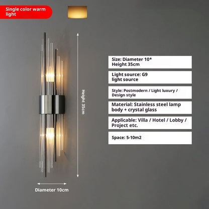 Modern Living Room Light Luxury Crystal Creative Wall Lamp
