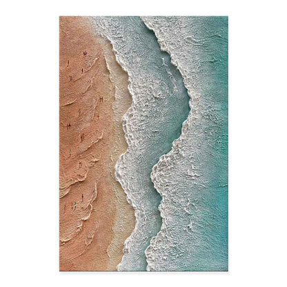 Handmade 3D Textured Acrylic Design Seaside Beach Vacation Landscape Canvas Oil Painting Wall Decor Art Unframed Wall Picture Crafts Hot Selling Pieces
