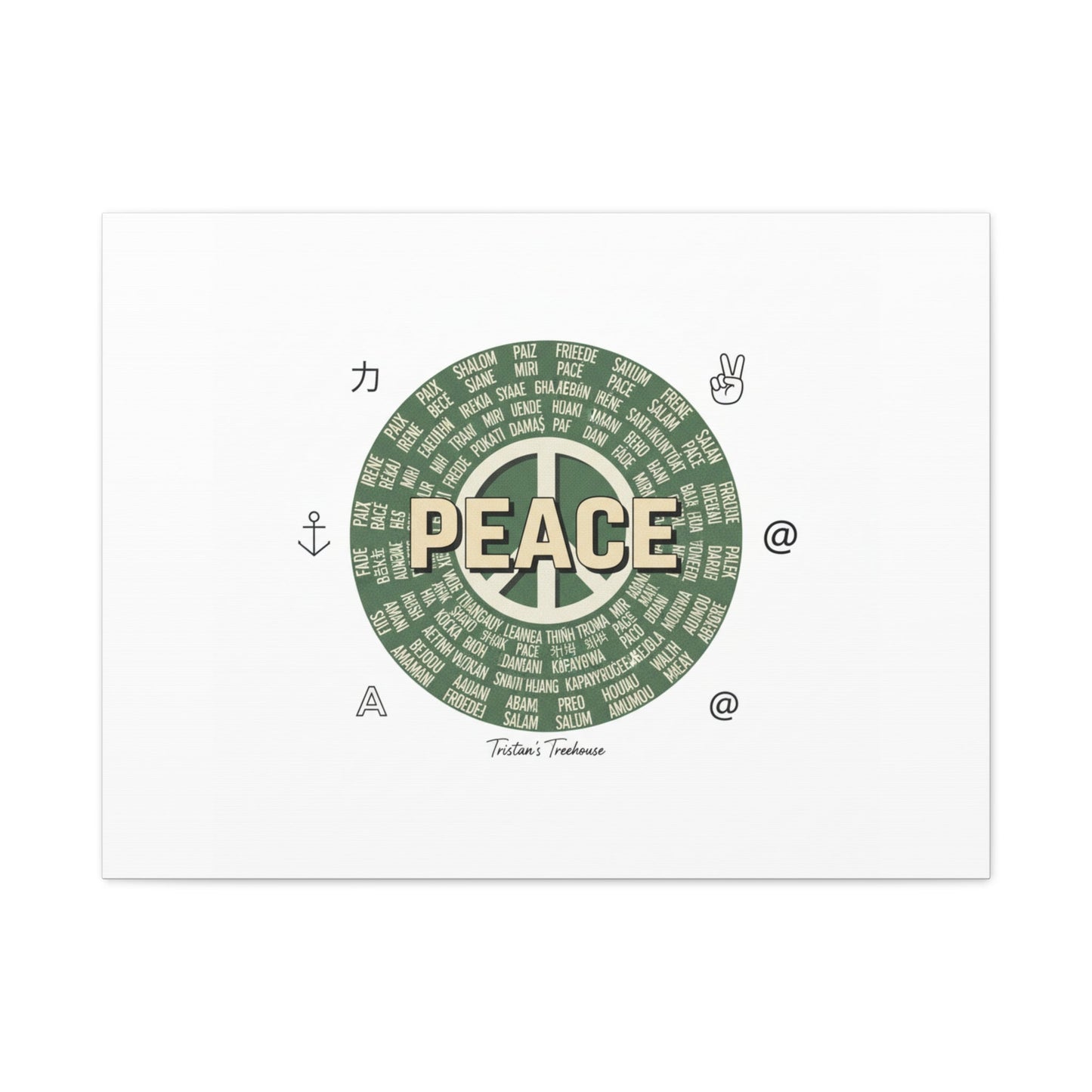 Peace doodle canvas | hand drawn sketch aesthetic, handwritten message