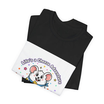 Cheese Adventure Mouse Tee | Rodent-core, quirky animal design