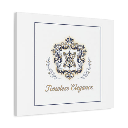 Ornate Brooch Emblem Canvas | Vintage Formalwear Accents, Baroque Print