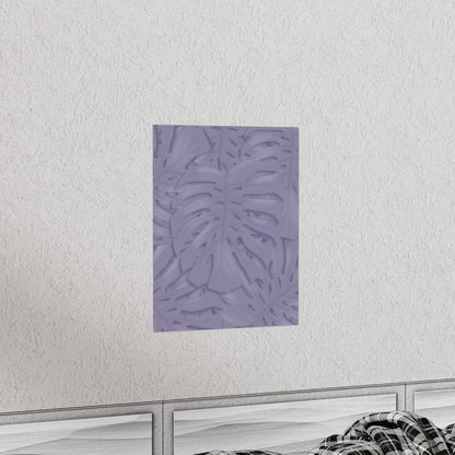 Violet Monstera Botanical Print – Unframed Wall Art