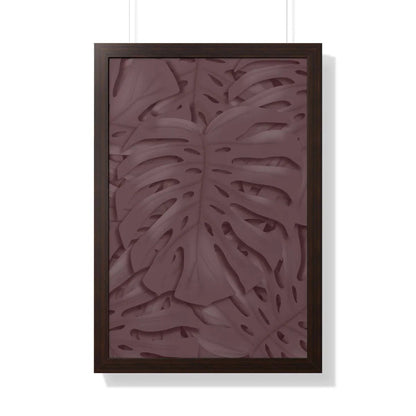 Merlot Monstera Framed Print – Botanical Wall Art