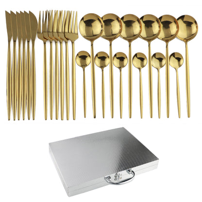 24-piece stainless steel cutlery set