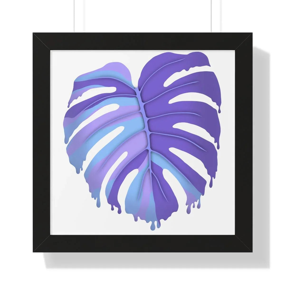 Purple Melting Monstera Framed Print – Botanical Wall Art
