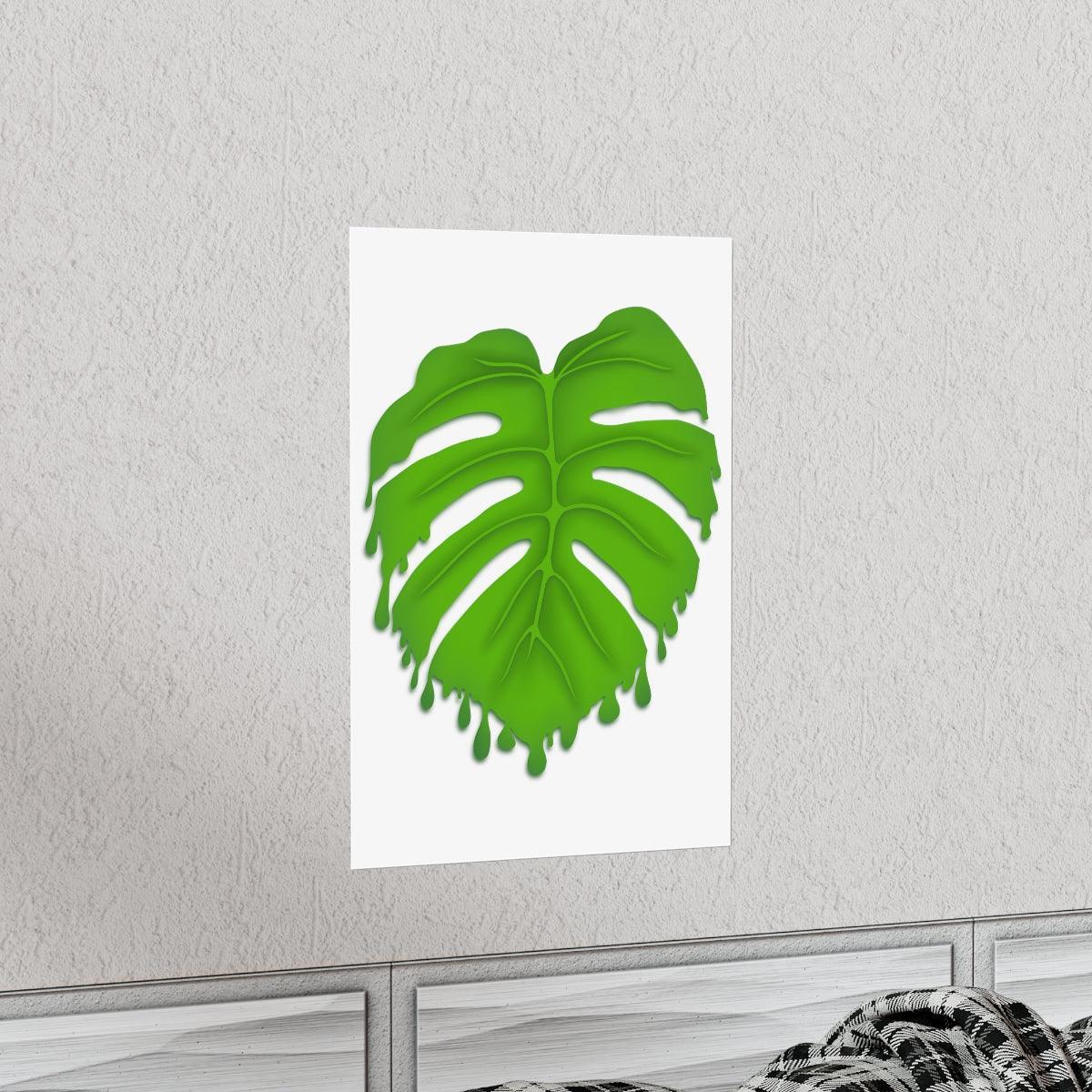 Melting Monstera Botanical Print – Unframed Wall Art