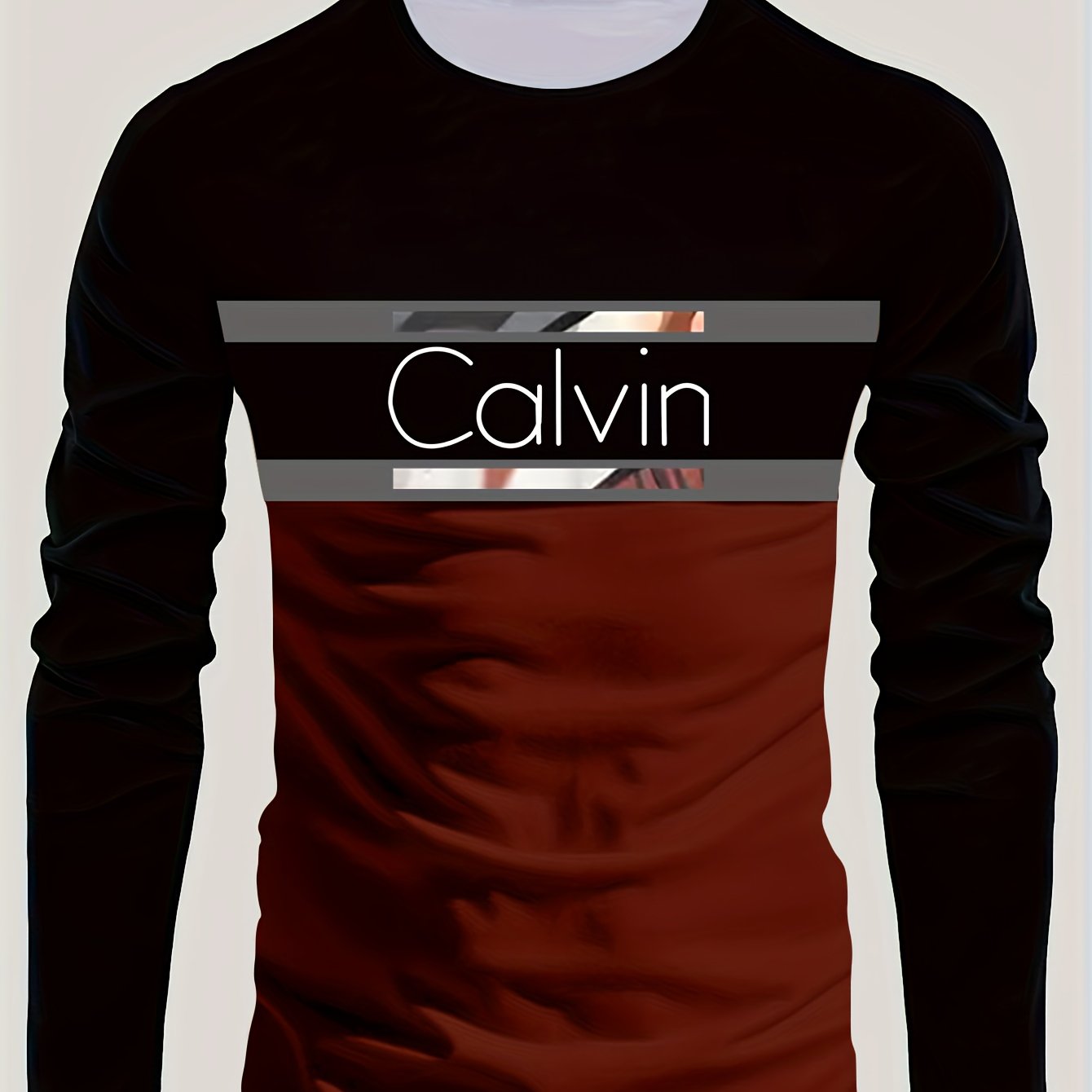 Men'S 3D Digital Printing Crew Neck Long-sleeved T-shirt | Casual Style, Slight Stretch Fabric, All Over Print, Regular Fit, Ideal for Fall/Winter, Perfect Gift for Family and Friends