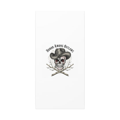 Honor Among Outlaws Canvas | Western Skull Art, Gothic Americana Desert Noir